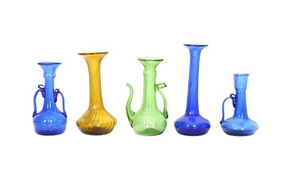 Lot 911 - FIVE GLASS BOTTLES