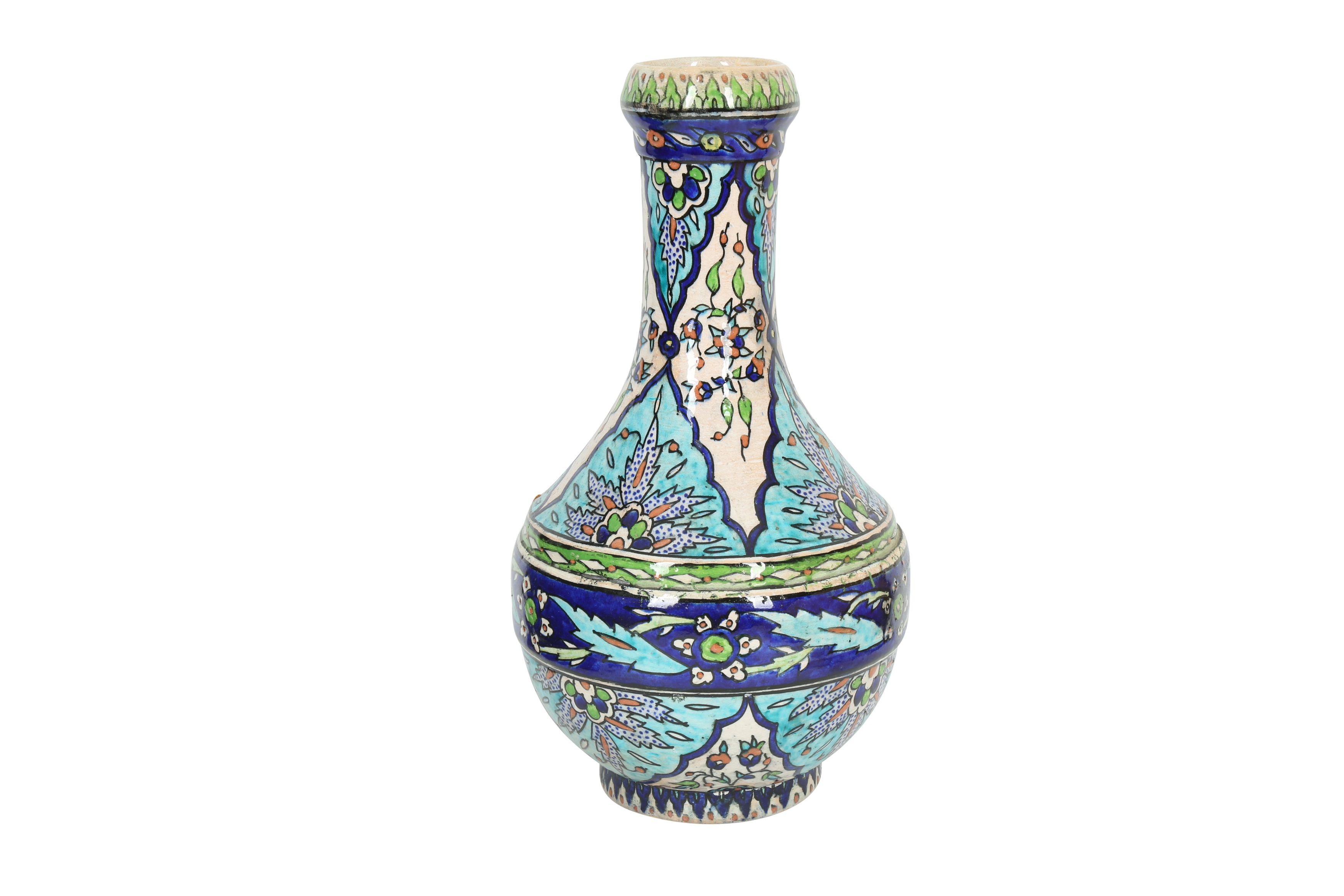 Lot 939 - TWO POLYCHROME-PAINTED ARMENIAN EARTHENWARE