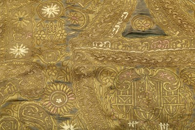 Lot 964 - FOUR OTTOMAN METAL THREAD-EMBROIDERED PANELS