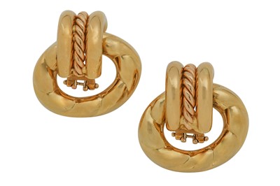 Lot 1271 - A pair of earclips
