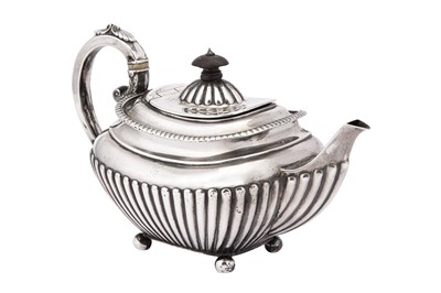 Lot 4 - A Victorian sterling silver bachelor teapot, Sheffield 1898 by James Dixon and Sons