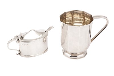 Lot 250 - A George V sterling silver mug, Birmingham 1914 by William Hutton and Sons