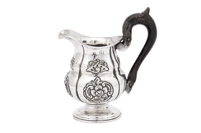 Lot 172 - A mid-19th century Austrian 13 loth (812 standard) silver cream jug, Vienna 1844 by Andreas Weichesmüller (active 1832-62)