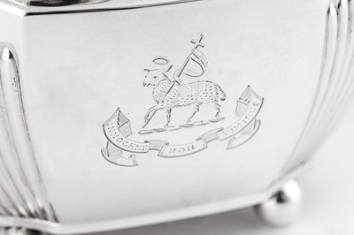 Lot 277 - A Victorian sterling silver tea caddy, London 1893, by Goldsmiths & Silversmiths Co overstriking Walter & John Barnard