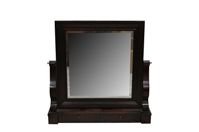 Lot 744 - A contemporary Ralph Lauren cherrywood swing-framed toilet mirror