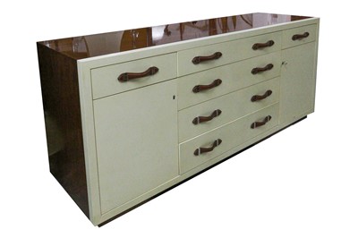 Lot 746 - A contemporary Ralph Lauren fruitwood and cream sideboard