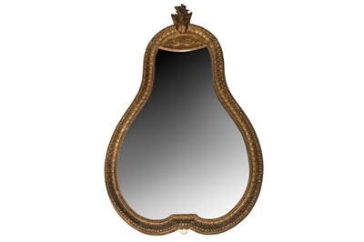 Lot 626 - A Continental late 19th century mirror of pear shape