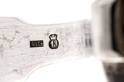 Lot 166 - An early 19th century French (German) provincial silver chamberstick, Strasbourg circa 1830 by H&Co