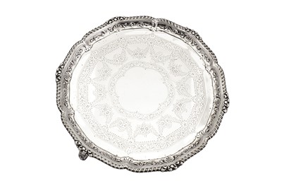 Lot 278 - A Victorian sterling silver salver, London 1893 by George Maudsley Jackson