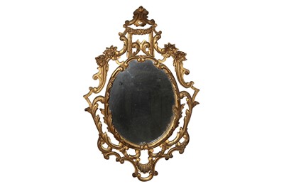 Lot 628 - An 18th century style carved giltwood wall mirror