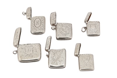Lot 102 - A mixed group of Victorian / Edwardian / George V sterling silver vesta cases