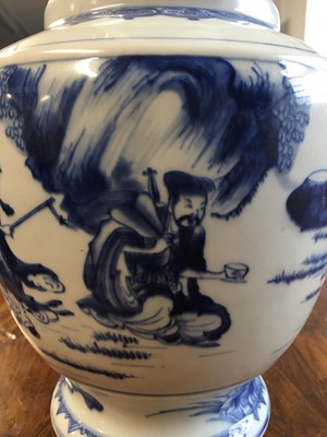 Lot 349 - A Chinese blue and white  porcelain vase, Kangxi