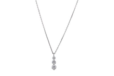 Lot 1227A - A diamond pendant necklace