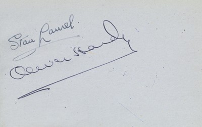 Lot 115A - Autograph Album.- Incl. Laurel & Hardy