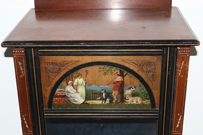 Lot 699 - A Victorian Aesthetic Movement walnut and ebonised music cabinet