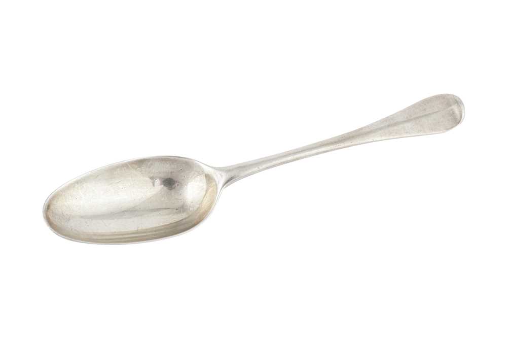 Lot 84 - A George I sterling silver tablespoon, London 1726 by James Wilks