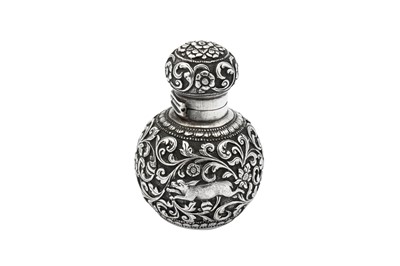Lot 209 - A late 19th century Anglo – Indian silver scent bottle Cutch, Bhuj, circa 1890 by Oomersi Mawji (active 1860-90)