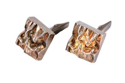 Lot 217 - A pair of Matti Hyvarinen for Sirokoru silver cufflinks