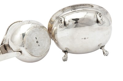 Lot 148 - An early 20th century Italian 800 standard silver sugar bowl and milk jug, Milan 1934-44 maker 11