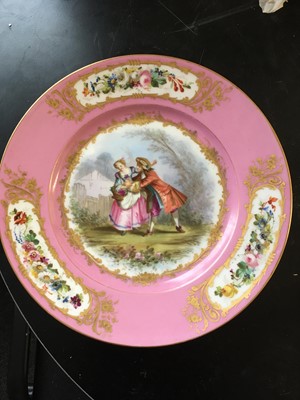 Lot 38 - A late 19th/20th century French Sevres style porcelain tray