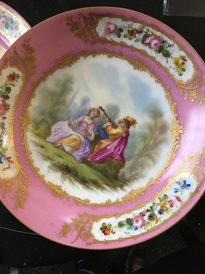 Lot 38 - A late 19th/20th century French Sevres style porcelain tray