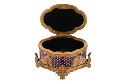 Lot 79 - A late19th/early 20th century Continental gilt metal and enamel casket