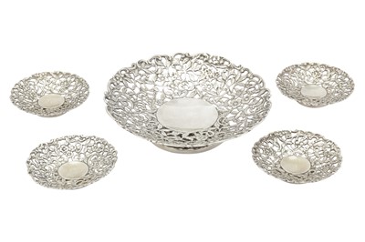 Lot 158 - A set of early 20th century Dutch 830 standard silver dishes, Amsterdam 1925 by 2WV (untraced)