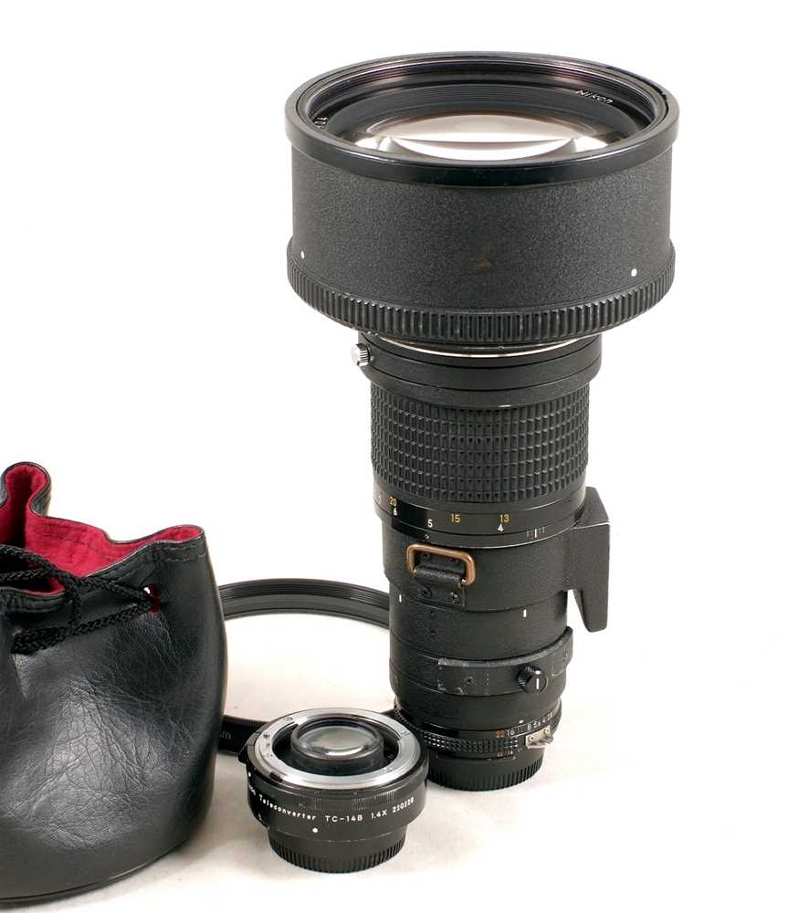 Lot 447 - Nikkor ED 300mm f2.8 Ai-s Lens (Needs Slight Attention) & x1.4 Converter