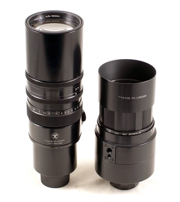 Lot 669 - A Soviet 300mm Tair-3 & a 3M-5A 500mm Mirror Lens.