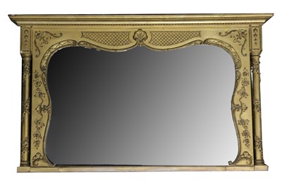 Lot 582 - A WILLIAM IV GILT OVERMANTEL MIRROR, CIRCA 1830