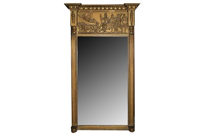 Lot 588 - A REGENCY GILT PIER MIRROR, EARLY 19TH CENTURY