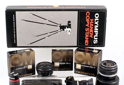 Lot 757 - An Extensive Olympus OM-2 Outfit
