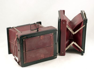 Lot 735 - Gorez Anschutz Folding Strut Camera, Maroon Bellows