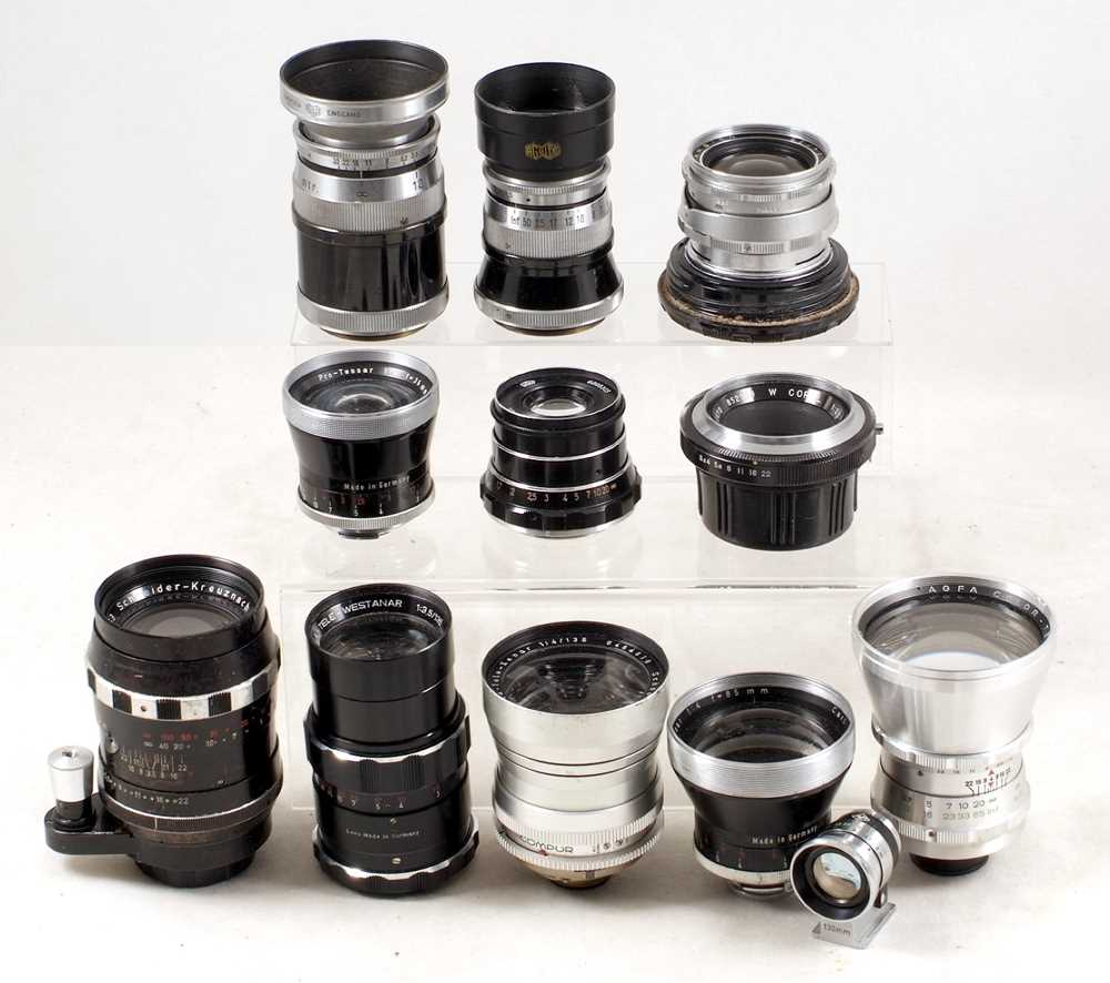Lot 670 - Agfa Color Telinear 130mm, Color Ambion 3.5cm & Other Lenses