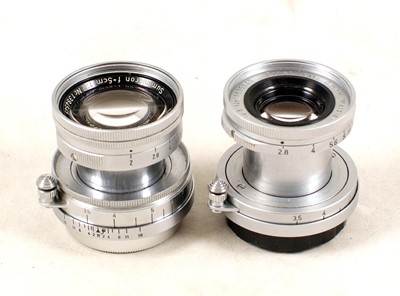 Lot 685 - Leica Elmar & Summicron 5cm Lenses.