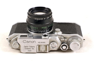 Lot 491 - Canon Rangefinder Camera, Model III with Jupiter Lens