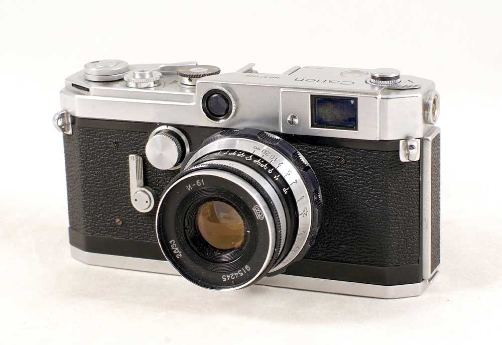 Lot 494 - Canon VL2, Lever Wind Rangefinder Camera, with Soviet N-61 Lens
