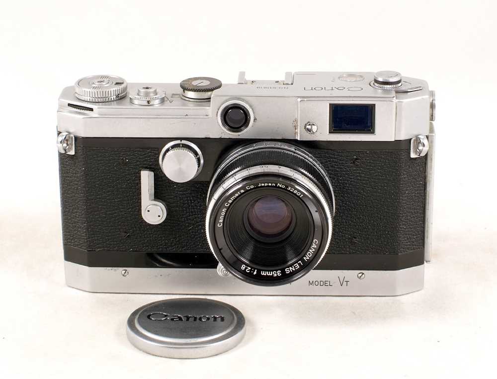 Lot 495 - Canon VT Rangefinder Camera, with 35mm Canon Lens