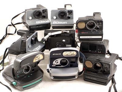 Lot 551 - Group of Polaroid Instant print cameras.