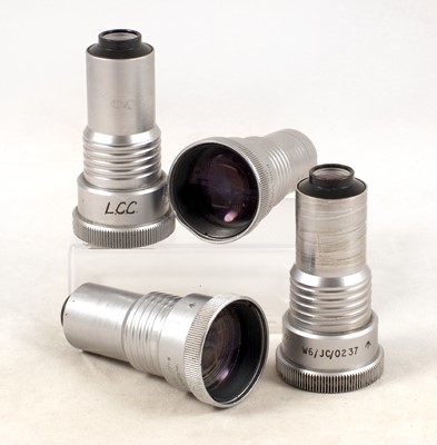 Lot 674 - Four Small Taylor, Taylor Hobson 16mm Supertal Projection Lenses.