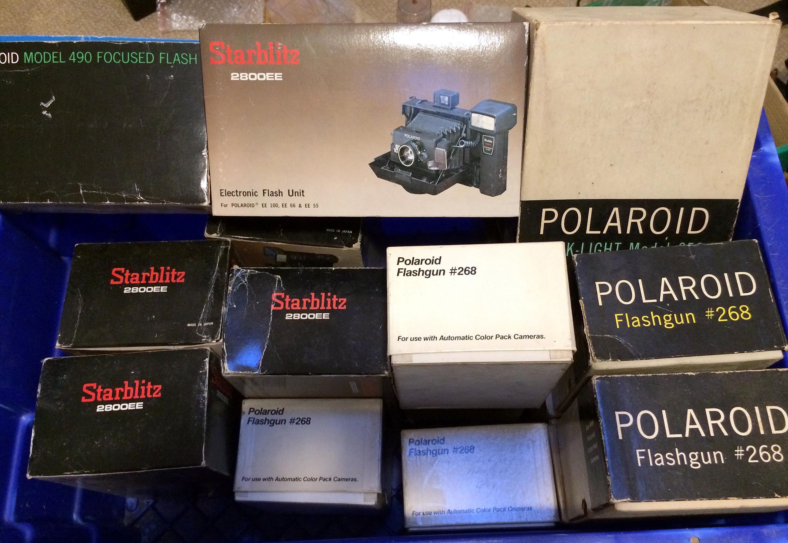 Lot 609 Group of Polaroid Flash Units, inc New, Old