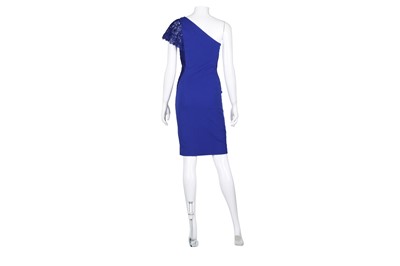 Lot 610 - Emilio Pucci Blue One Shoulder Dress - Size 8