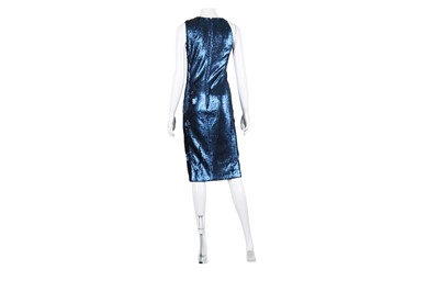 Lot 609 - Akris Blue Matte Sequin Dress