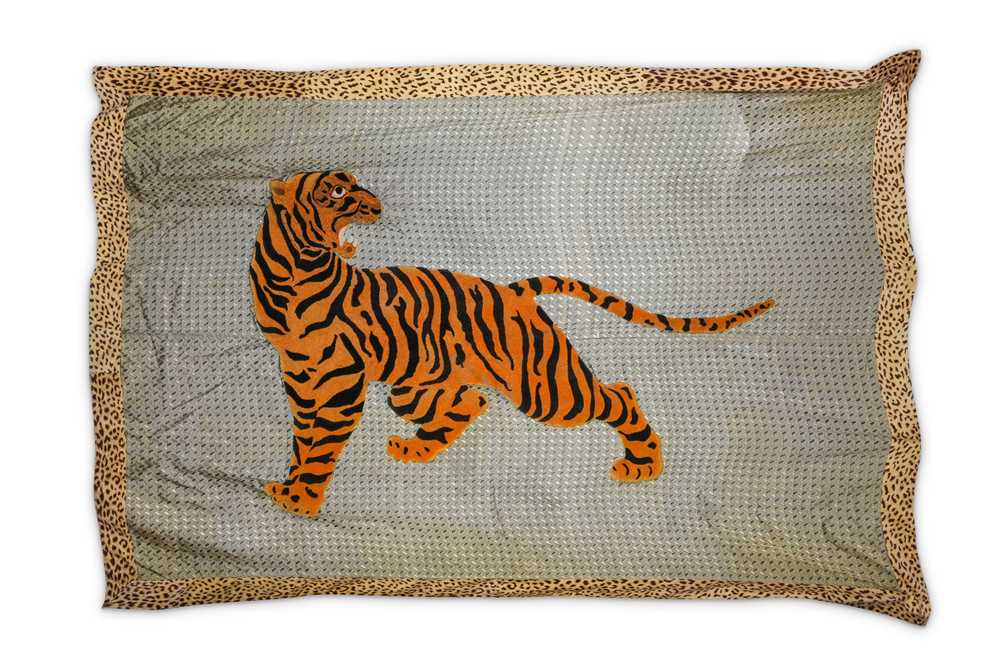 Lot 459 - A LARGE 'TIGER' TEXTILE.