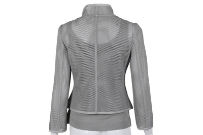 Lot 630 - Akris Punto Grey Jacket and Vest Set -  Size 10