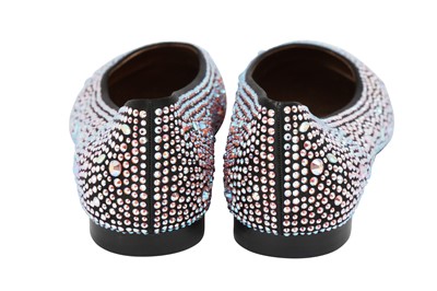 Lot 492 - Gina Black Crystal Embellished Ballet Flats - Size 38