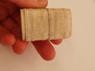 Lot 538 - A CHINESE HARDSTONE CONG AND A BI DISC.