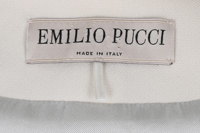 Lot 649 - Emilio Pucci Cream Cropped Wool Jacket - Size 8