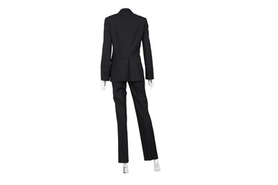 Lot 660 - Dolce & Gabbana Black Pinstripe Trouser Suit - Size 40