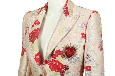 Lot 602 - Dolce & Gabbana Floral Brocade Jacket - Size 40